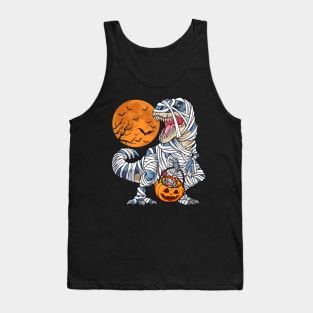 Dinosaur T-Rex Mummy Halloween Tank Top